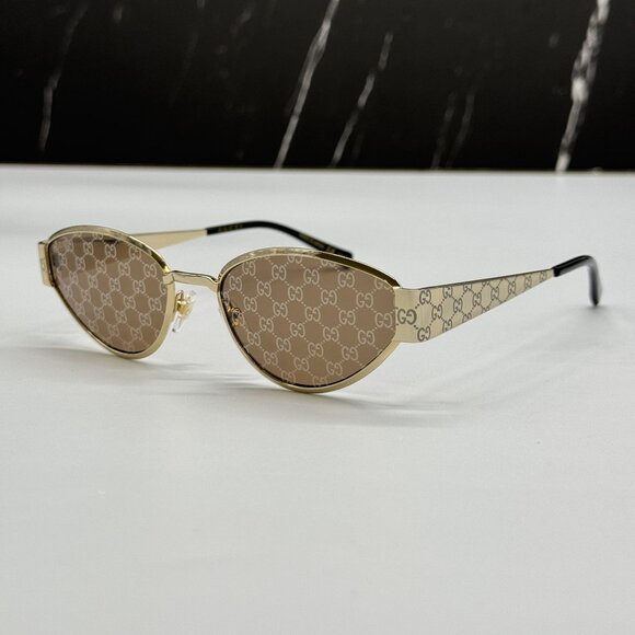 NEW GUCCI SUNGLASSES GOLD WOMEN CAT EYE EYEWEAR GUCCI GG1853S 003 main image 9